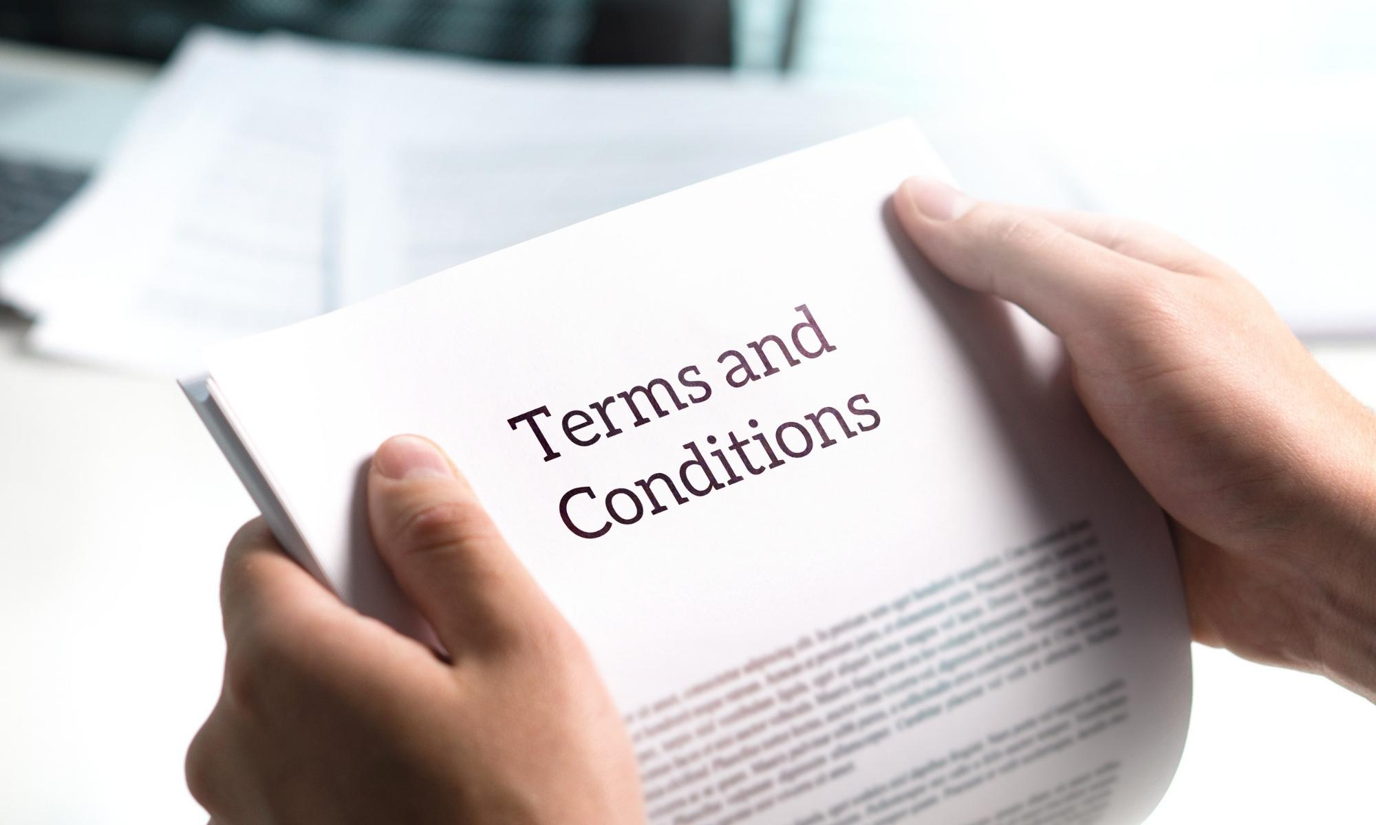 LRBA terms and conditions